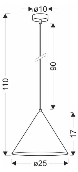 Lampada a sospensione marrone con paralume in vetro ø 25 cm Dunca - Candellux Lighting