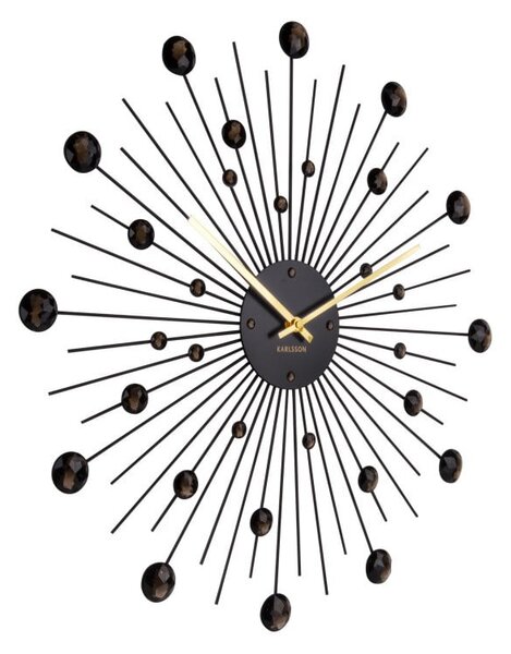 Orologio nero, ø 50 cm Sunburst - Karlsson