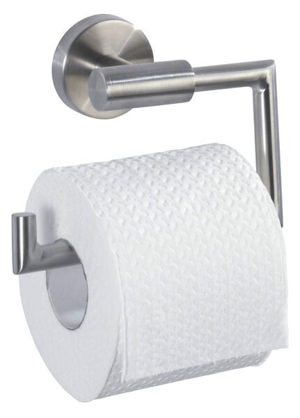 Porta carta igienica a parete in acciaio inox in argento opaco Bosio - Wenko