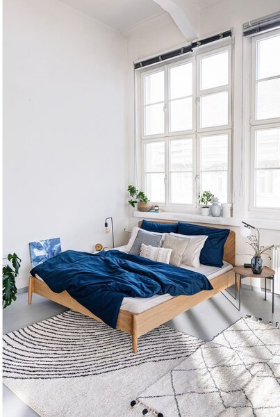 Biancheria da letto matrimoniale in cotone blu navy , 200 x 220 cm - Bonami Selection