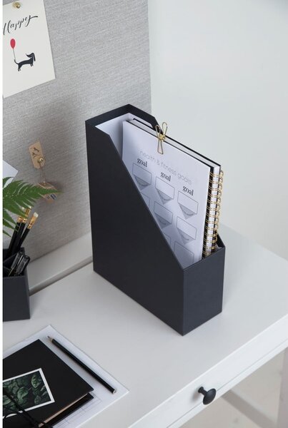 Organizzatore di documenti grigio scuro Viktoria - Bigso Box of Sweden