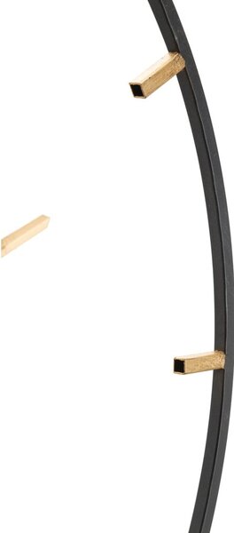 Orologio da parete nero con dettagli dorati Goldy, ø 60 cm - Mauro Ferretti