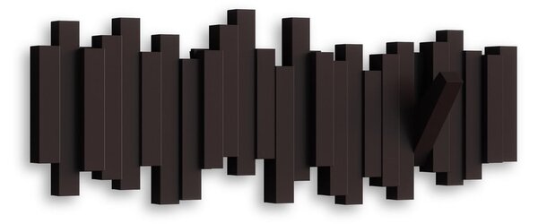Appendiabiti da parete in plastica marrone scuro Sticks - Umbra