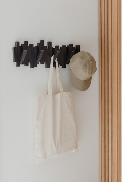 Appendiabiti da parete in plastica marrone scuro Sticks - Umbra
