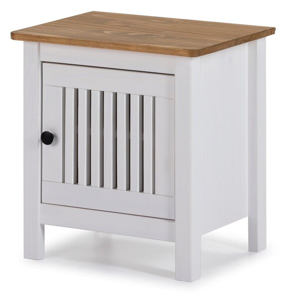 Comodino in legno bianco Bruna - Marckeric