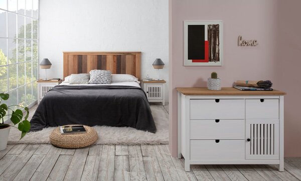 Comodino in legno bianco Bruna - Marckeric