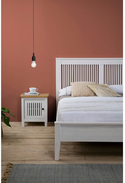 Comodino in legno bianco Bruna - Marckeric