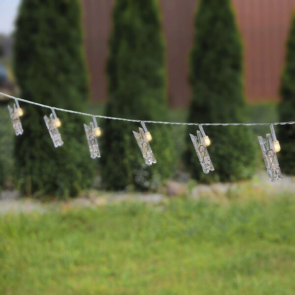 Catena luminosa a LED trasparente a forma di spillo, 40 luci, lunghezza 6,35 m - DecoKing