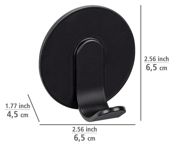 Ganci metallici autoportanti nero opaco in set di 2 pezzi Bivio - Wenko