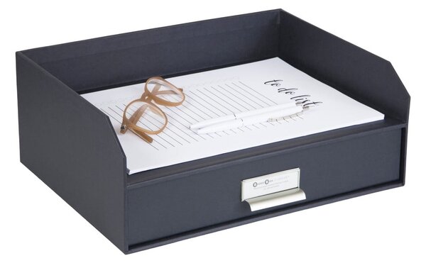 Organizzatore di documenti in cartone con cassetto Walter - Bigso Box of Sweden