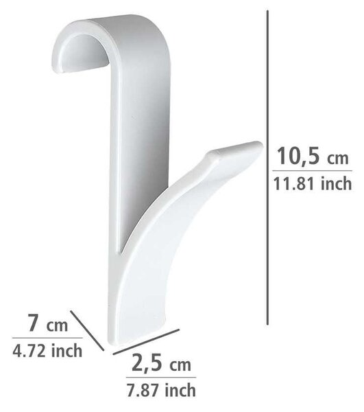 Ganci per appendere in plastica bianca in set da 2 - Wenko