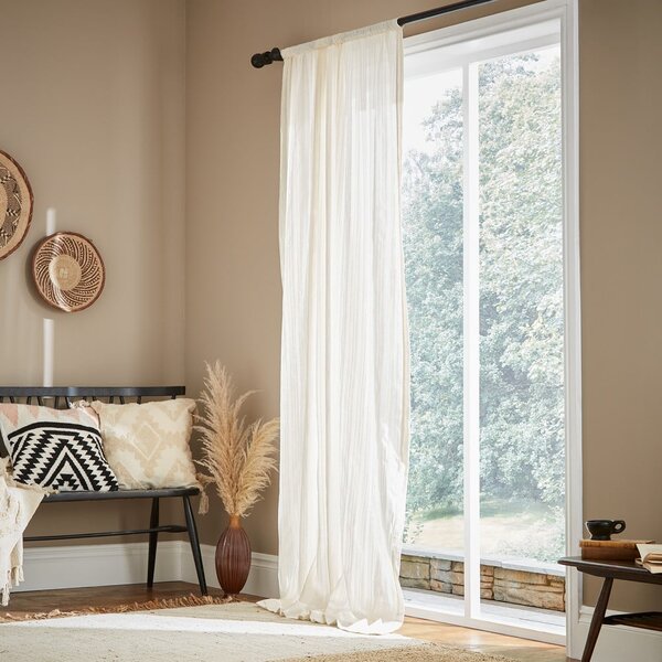 Tenda sottile color crema in cotone 140x183 cm Zofia Broderie Anglaise – Pineapple Elephant
