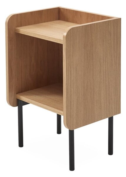 Comodino colore naturale in rovere con ripiani Wrap - Bonami Selection