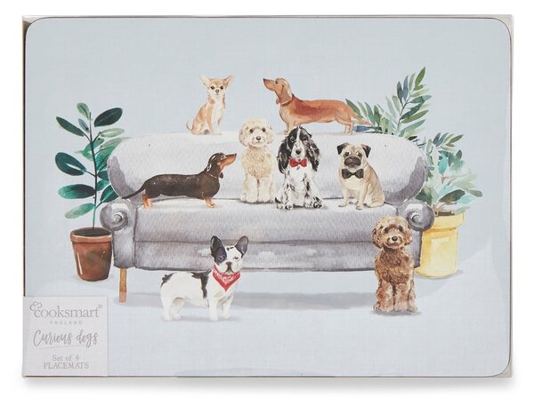 Tovagliette in sughero 4 pezzi 21,5x29 cm Curious Dogs - Cooksmart ®