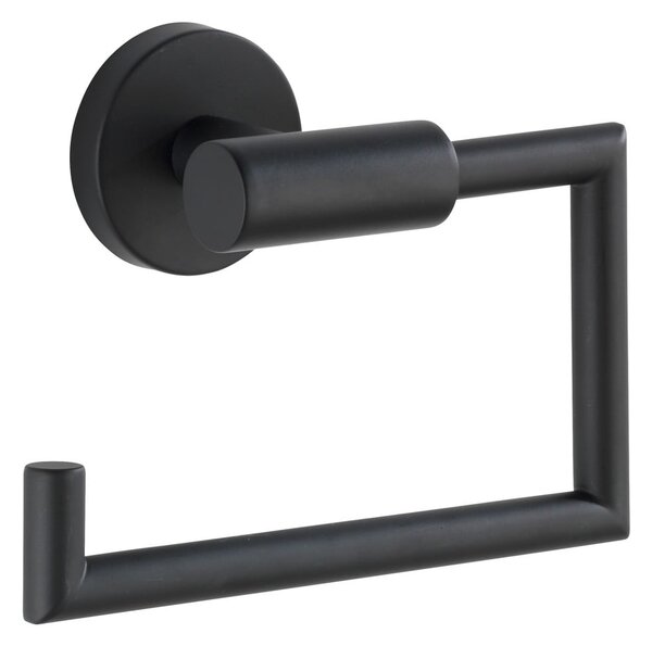 Porta carta igienica da parete in acciaio inox nero opaco Bosio - Wenko