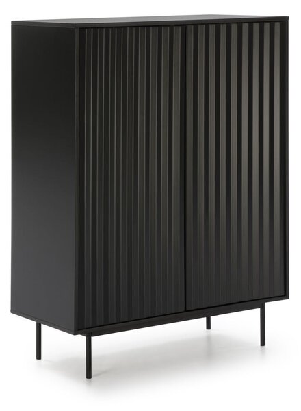 Cassettiera alta nera 97x130 cm Sierra - Teulat