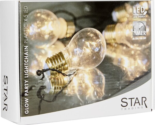 Catena luminosa a LED bianchi, lunghezza 1 m Glow - Star Trading