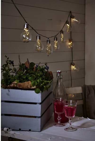 Catena luminosa a LED solare bianca adatta all'esterno, lunghezza 1,9 m Glow - Star Trading
