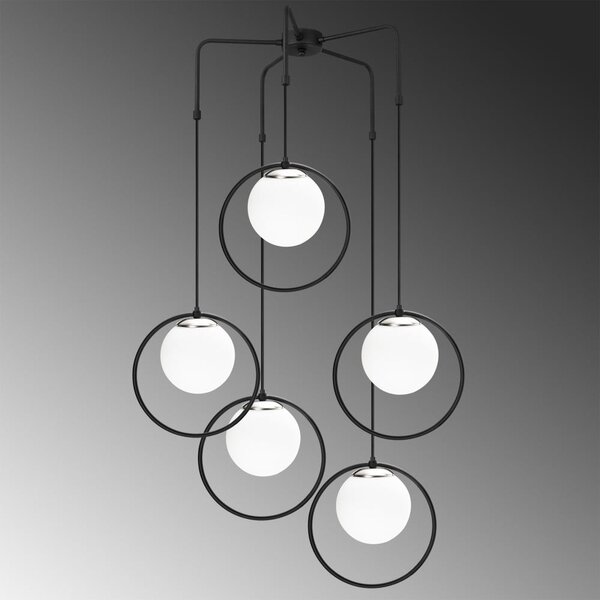 Apparecchio a sospensione in metallo nero Opviq luci Satyros - Opviq lights