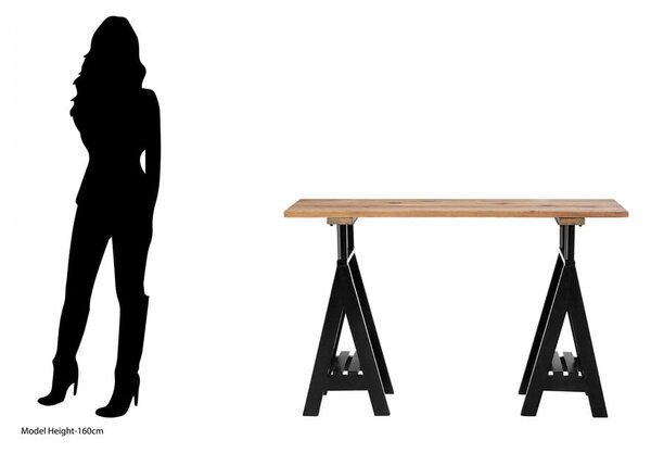Consolle con piano in legno di pino di colore naturale 45x130 cm Hampstead - Premier Housewares