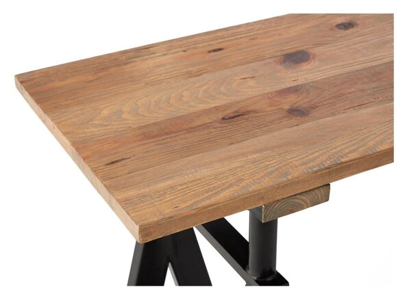 Consolle con piano in legno di pino di colore naturale 45x130 cm Hampstead - Premier Housewares