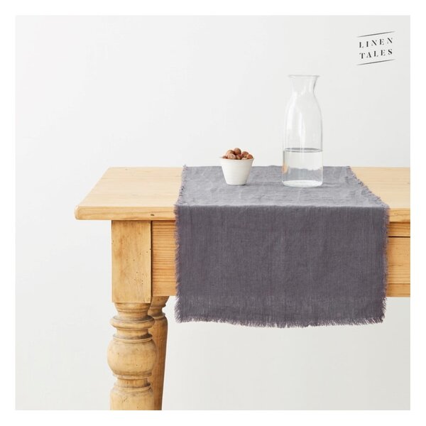 Runner da tavola in lino 200x40 cm Dark Grey - Linen Tales