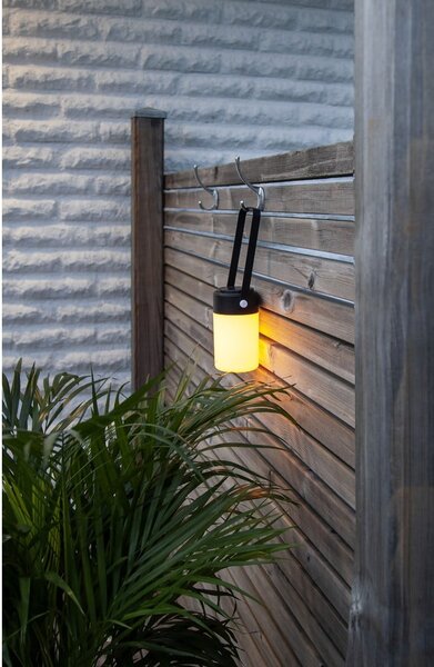 Lanterna LED nera e beige, altezza 19 cm Flame - Star Trading