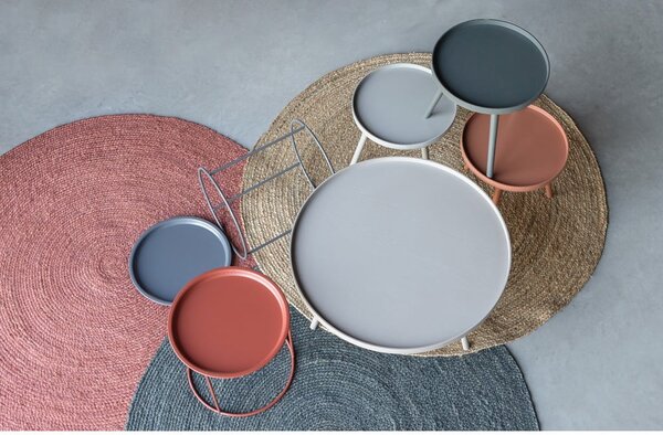 Tavolino grigio chiaro , ø 40 cm Ivar - WOOOD