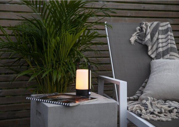 Lanterna LED nera e beige, altezza 19 cm Flame - Star Trading