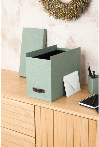 Organizer verde in cartone per documenti Johan Canvas Paper Laminate – Bigso