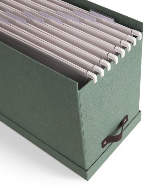 Organizer verde in cartone per documenti Johan Canvas Paper Laminate – Bigso