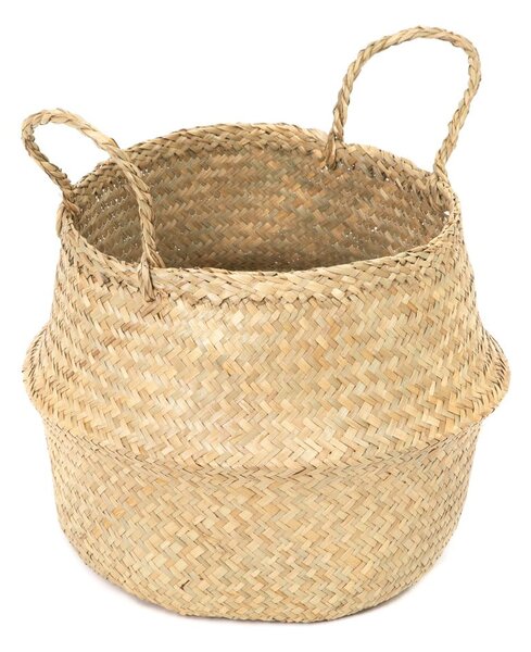 Cesto portaoggetti in seagrass chiaro , ⌀ 35 cm - Compactor