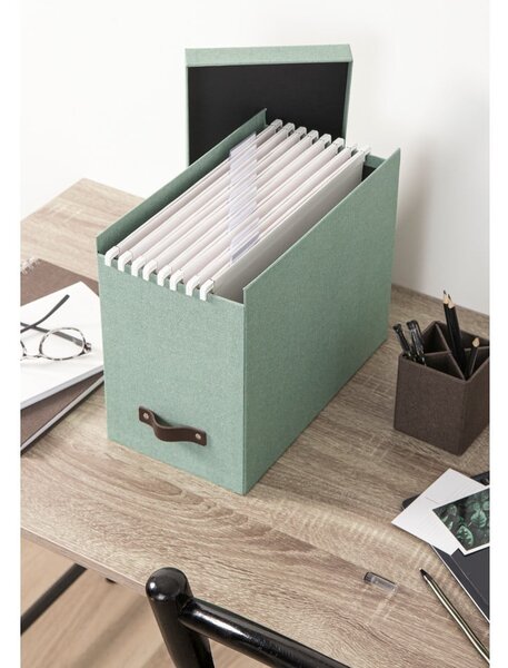 Organizer verde in cartone per documenti Johan Canvas Paper Laminate – Bigso