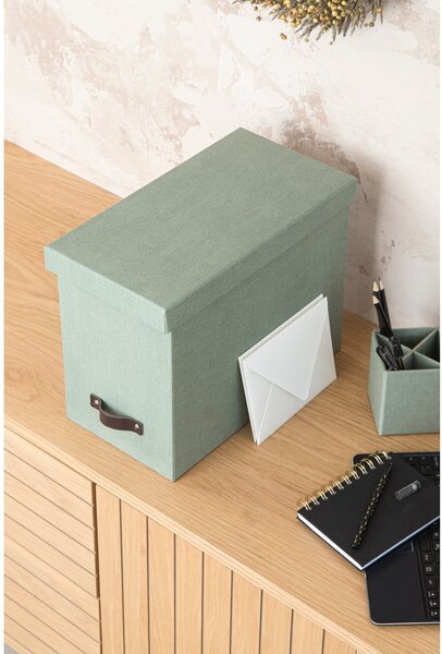 Organizer verde in cartone per documenti Johan Canvas Paper Laminate – Bigso