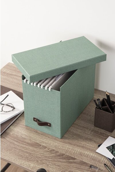 Organizer verde in cartone per documenti Johan Canvas Paper Laminate – Bigso