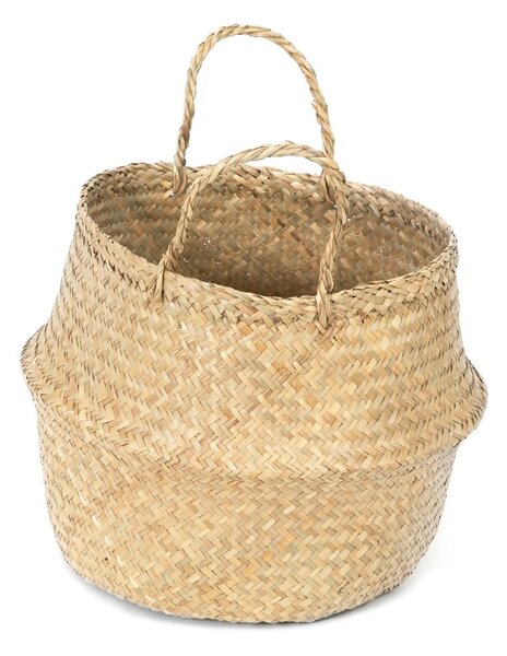 Cesto portaoggetti in seagrass chiaro , ⌀ 35 cm - Compactor