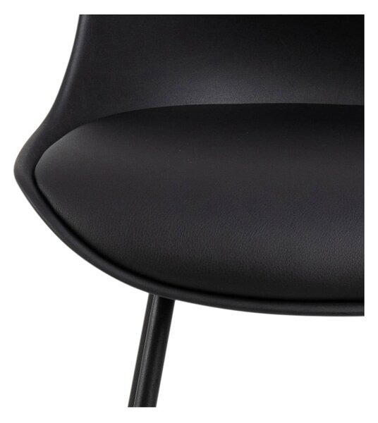Sgabello da bar nero (altezza della seduta 76 cm) Tina – Actona
