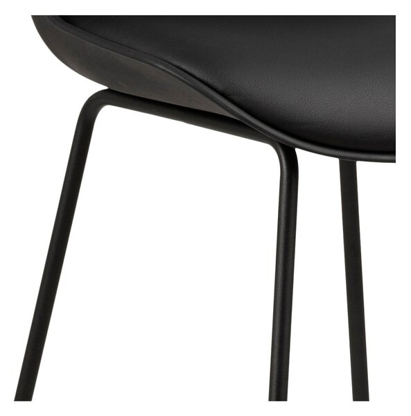 Sgabello da bar nero (altezza della seduta 76 cm) Tina – Actona