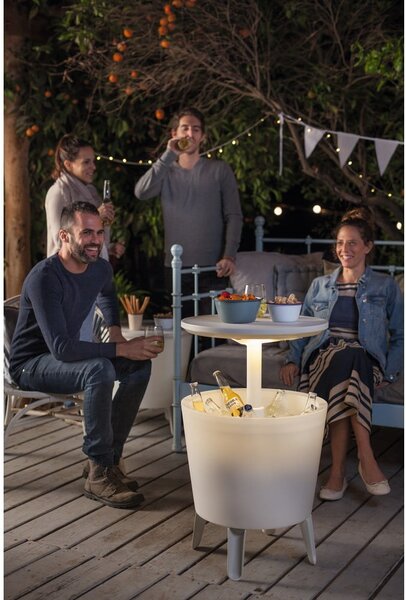 Tavolo da giardino rotondo con vaschetta per il ghiaccio 49,5x49,5 cm Illuminated cool - Keter