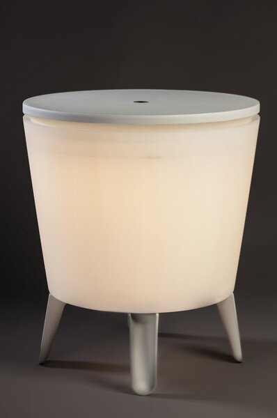 Tavolo da giardino rotondo con vaschetta per il ghiaccio 49,5x49,5 cm Illuminated cool - Keter