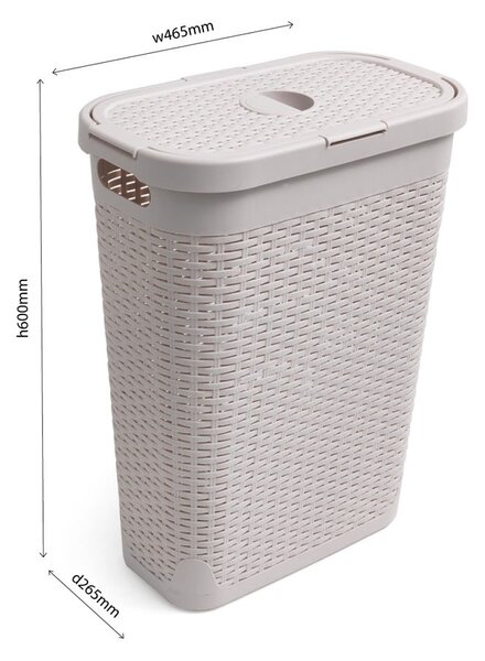 Cesto per biancheria Calico beige, 40 l - Addis