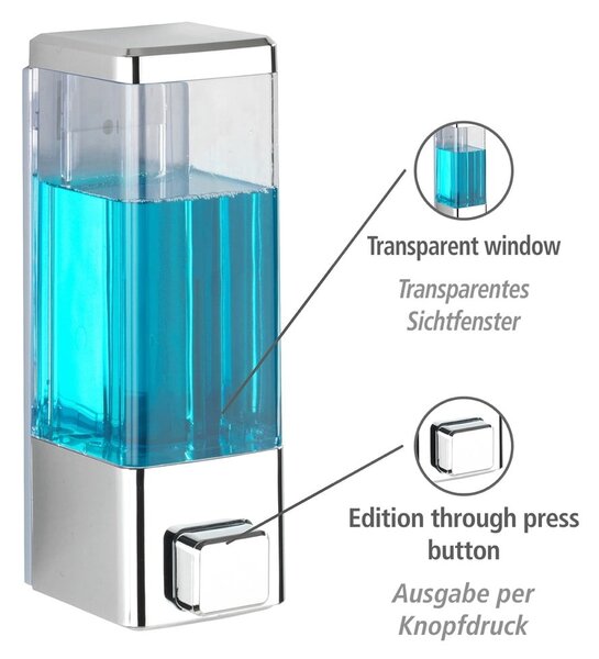 Dispenser di sapone in plastica a parete in argento 0,32 l Istres - Wenko