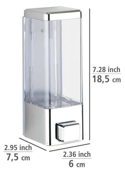 Dispenser di sapone in plastica a parete in argento 0,32 l Istres - Wenko