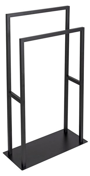 Portasciugamani in acciaio inox nero Rivaltana - Wenko