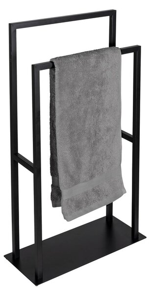 Portasciugamani in acciaio inox nero Rivaltana - Wenko