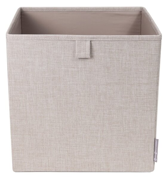 Scatola portaoggetti beige Cube - Bigso Box of Sweden