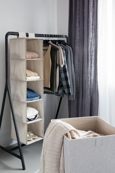Scatola portaoggetti beige Cube - Bigso Box of Sweden