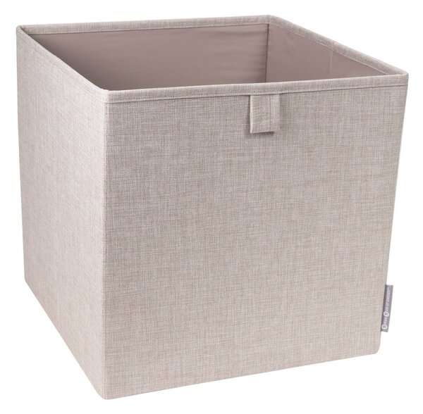 Scatola portaoggetti beige Cube - Bigso Box of Sweden