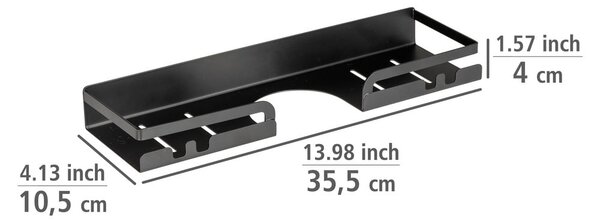 Mensola da bagno autoportante in acciaio inox nero Altarella - Wenko