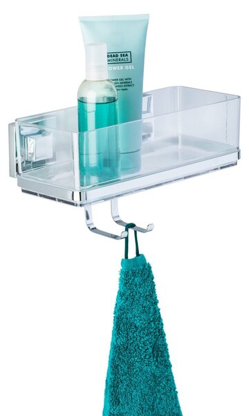 Ripiano autoportante con 2 ganci Vacuum-Loc, capacità di carico fino a 33 kg Quadro - Wenko